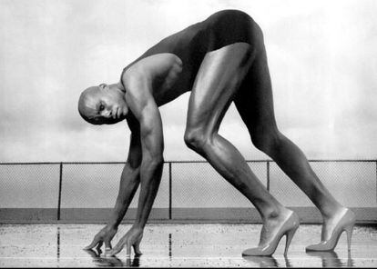 El atleta Carl Lewis, visto por Leibovitz.