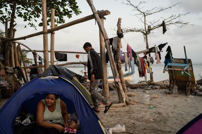 Tents on the beaches of Necoclí.