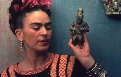 Una fotograf&iacute;a de la artista mexicana Frida Kahlo.