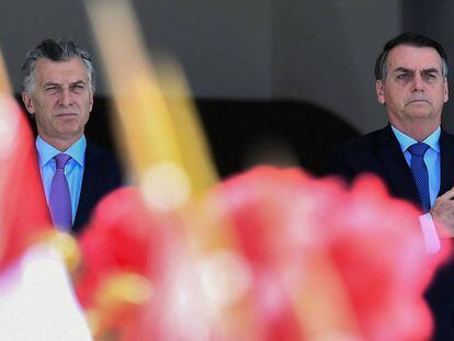 Los presidentes Mauricio Macri y Jair Bolsonaro en una imagen de enero pasado en Brasilia.