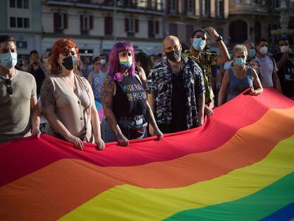 Manifestación contra la homofobia, en Málaga el pasado mes de julio.
 JESUS MERIDA (SOPA IMAGES/LIGHTROCKET VIA GETT)