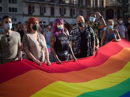 Manifestación contra la homofobia, en Málaga el pasado mes de julio.
 JESUS MERIDA (SOPA IMAGES/LIGHTROCKET VIA GETT)