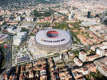 Imagen de la futura urbanización del Camp Nou.