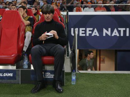 Joachim Löw durante el Holanda-Alemania del sábado (3-0).