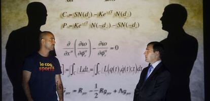 Los físicos Ignacio Ariño (d) y Álvaro Montealegre, empleados bancarios.
