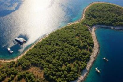 Isla de Paklinski Otoci, frente a Hvar, en Croacia.