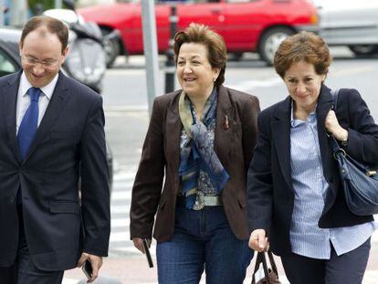 Pilar Farjas llegando al juzgado para declarar como testigo