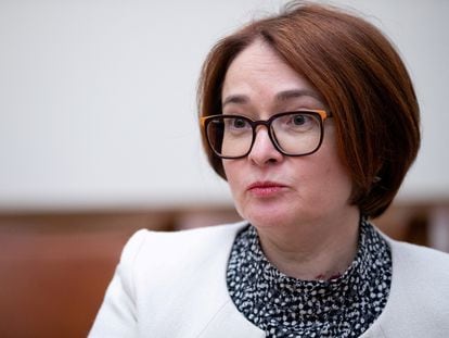 La gobernadora del Banco Central de Rusia, Elvira Nabiúllina, en una imagen de archivo.
