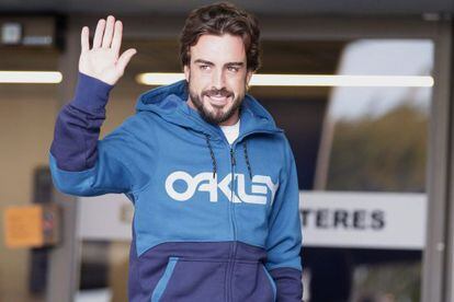 Alonso, al salir del Hospital General de Cataluña.