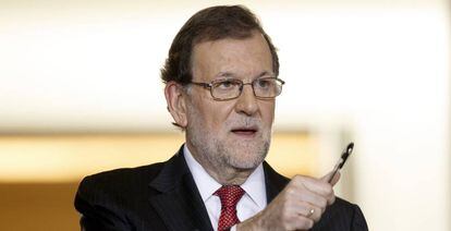 Mariano RAjoy durante la rueda de prensa de este viernes.