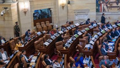 Una vista general del Congreso de Colombia.