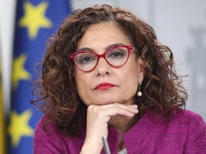La ministra Portavoz y de Hacienda, María Jesús Montero, tras el Consejo de Ministros.