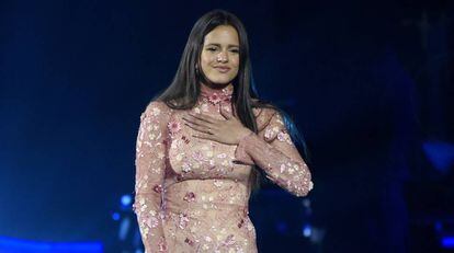 Rosalía durante su actuación el año pasado en el homenaje a Alejandro Sanz en los Grammy Latinos.