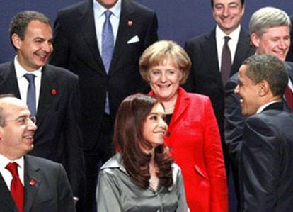 Foto de familia de la cumbre del G-20 en 2009.