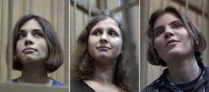 Las Pussy Riot: Nadezhda Tolokonnikova Maria Alyokhina y Yekaterina Samutsevich.