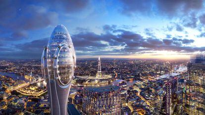 The Tulip ('El Tulipán), el nuevo rascacielos que proyecta el famoso arquitecto Norman Foster, pretende ser el edificio más alto del 'skyline' londiense, con 305,3 metros de altura. El edificio, que podría empezar a construirse en 2020 para estar terminado en 2025, persigue ser una de las principales atracciones culturales y turísticas de Londres.