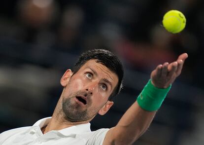Djokovic, two weeks ago during a match at the Dubai tournament.