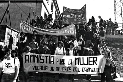 Manifestación feminista en Barcelona, en 1976.