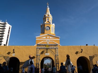 Torre del reloj, en Cartagena.