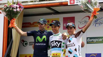 Valverde, Porte y Pozzovivo en el podio de la Volta.