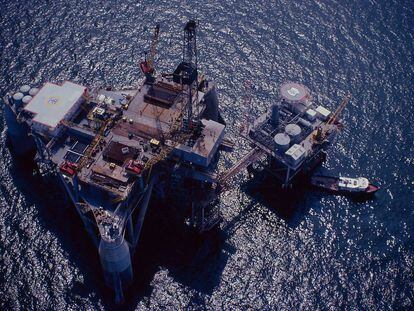 Una plataforma petrolera en el golfo de México