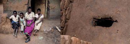 Una familia de Malawi y lo que ellos utilizan como inodoro, en imágener del proyecto Dollar Street.