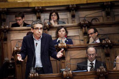 Jordi Martí, en el pleno del Ayuntamiento de Barcelona.