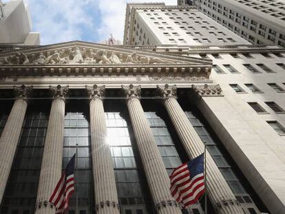 El edificio de la Bolsa de Nueva York.