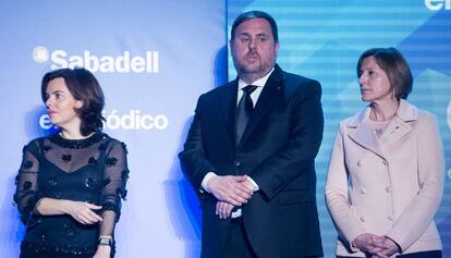 Sáenz de Santamaría, Junqueras i Forcadell.