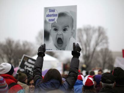 Protesta contra el aborto el pasado enero en Washington.