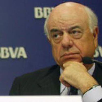 Francisco González, presidente de BBVA, y Ángel Cano, consejero delegado del banco
