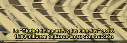 La ciudad de las Artes y las Ciencias de Valencia en una imagen del documental de la BBC "La gran quiebra española".
