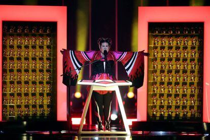 Netta, representante de Israel, durante los ensayos celebrados en la víspera de la final de la 63ª edición de Eurovisión.