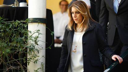 La presidenta de la Junta, Susana Díaz, este lunes en un acto en Sevilla.