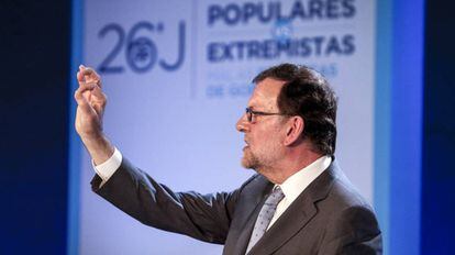 Mariano Rajoy, en un acto electoral.