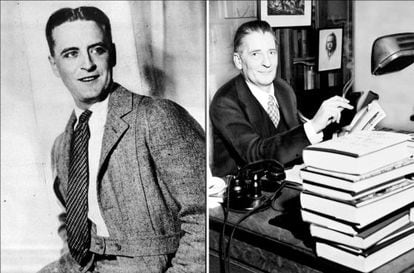 El novelista Francis Scott Fitzgerald (izquierda) y su editor Maxwell Perkins.