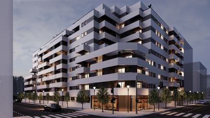Recreación del primer residencial de Habitat en Berrocales de Madrid.