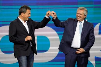 Sergio Massa junto a Alberto Fernández, presidente de Argentina, en una imagen de noviembre de 2021.