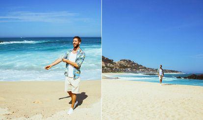 Calvin Harris posa así de solitario tras su ruptura con Taylor Swift en una espectacular playa indeterminada.