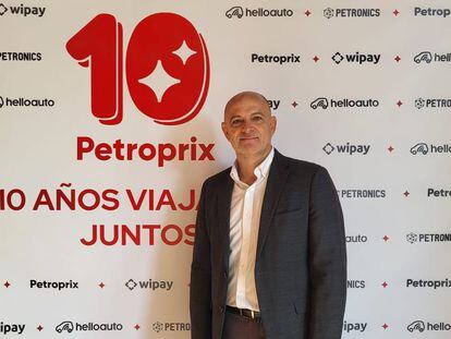 Manuel Santiago, CEO de Petroprix, durante la presentación del plan estratégico de la compañía, en Martos (Jaén).
