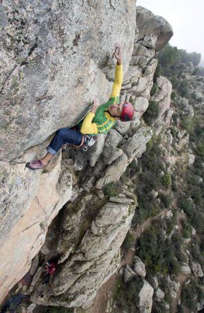 Grupo de escalada en La Pedriza.