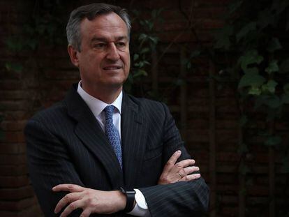 El ex consejero delegado de ING España, César González Bueno, en un hotel de Madrid.