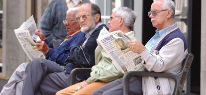 Grupo de jubilados en Canarias.