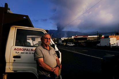 Agustín Álvarez, uno de los afectados por el volcán de La Palma, el miércoles.