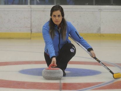 Irantzu García, en la pista de hielo de Vitoria.