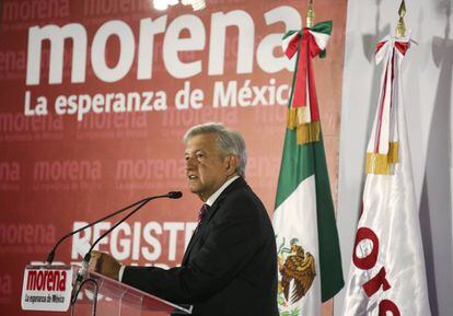 Andrés Manuel López Obrador, candidato de Morena a la presidencia de México