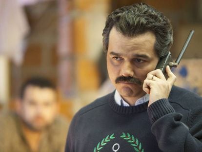Wagner Moura, como Pablo Escobar, en la serie &#039;Narcos&#039;.