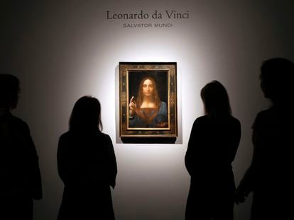 El cuadro 'Salvator Mundi' de Leonardo Da Vinci, expuesto en Londres (Reino Unido), en 2017.