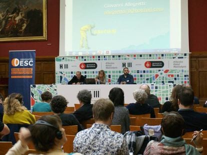 Encuentro de la Plataforma Global por el Derecho a la Ciudad celebrado en Barcelona el pasado 2 de abril.