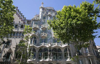 Fachada restaurada de la Casa Batlló de Barcelona.